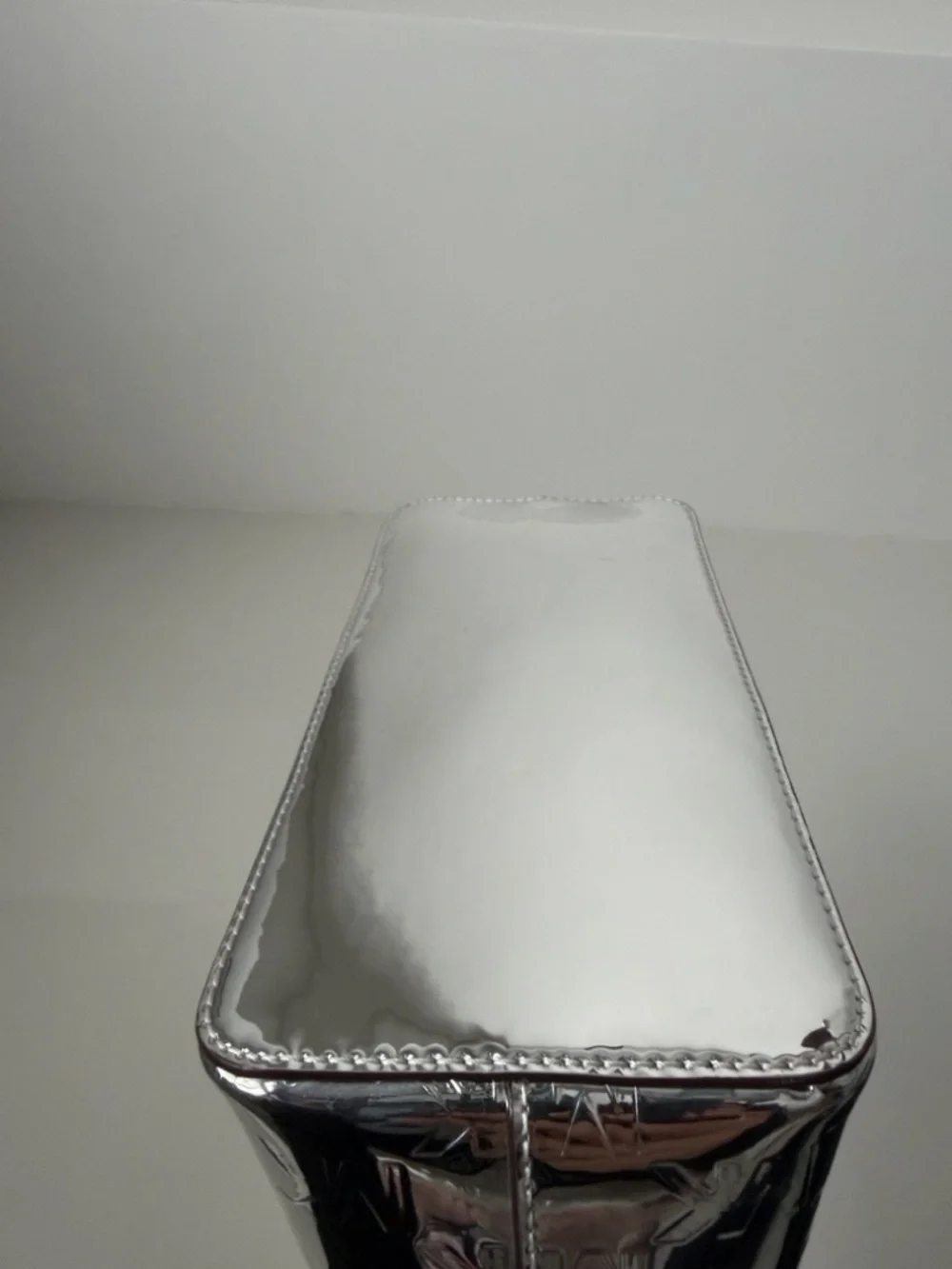 MICHAEL KORS Jet Set Extra Small Metallic Silver Embossed Tote - Picture 13 of 16